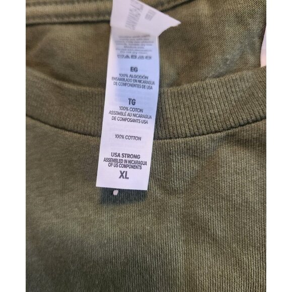 Military Brat T-Shirt Dab Crewneck Olive Green Womens XL #MILITARYBRAT NEW NWT - Picture 7 of 11